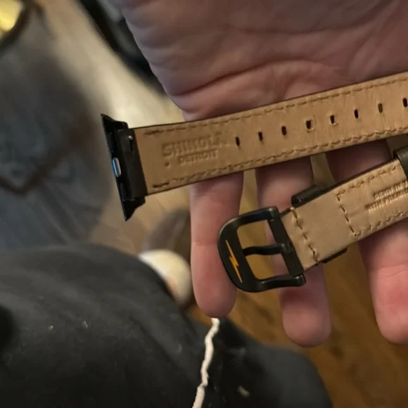Shinola Leather Strap Apple Watch Band - Picture 3 of 4